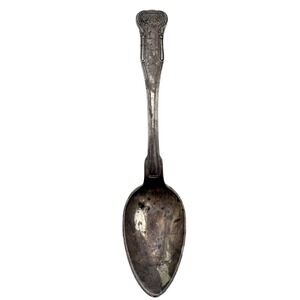 Vintage S Kirk & Son Sterling Silver Classic Shell Spoon 38.68g Patina Flatware